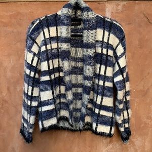 Le Fée Verte Plaid Sweater Blazer